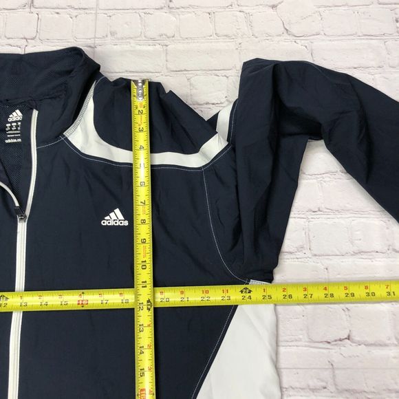 Adidas Men Full Zip Windbreaker Jacket Mesh Lined Size XL Extra Large M107 -19 - Picture 3 of 16